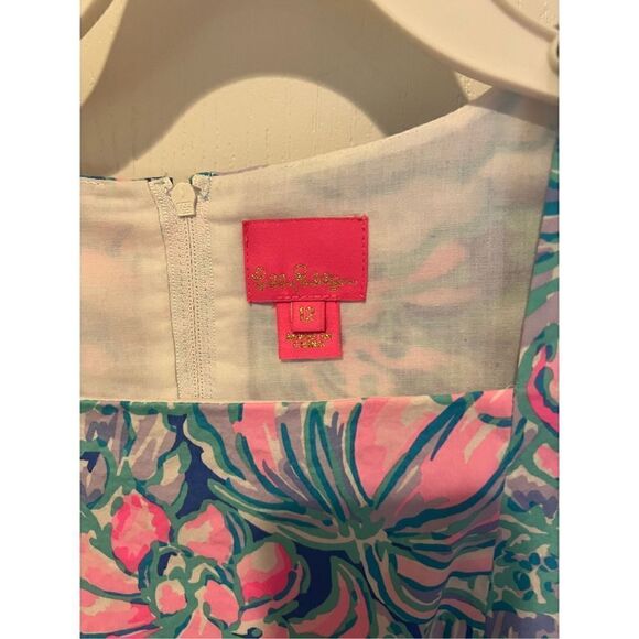 New Lilly Pulitzer Kids Girl's Mini Katrina Dress in multi full bloom - Picture 2 of 6